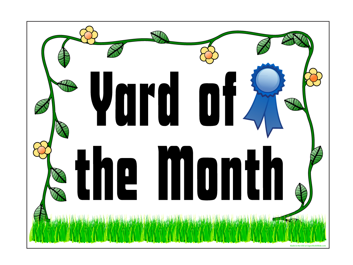 Yard of the Month Flower Frame